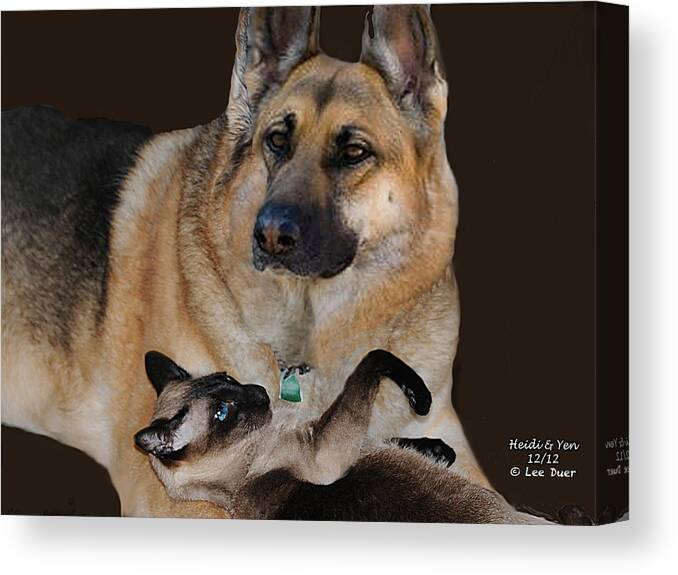 Best Friends - Lee Duer Canvas Print featuring the photograph Best Friends by Lee Duer