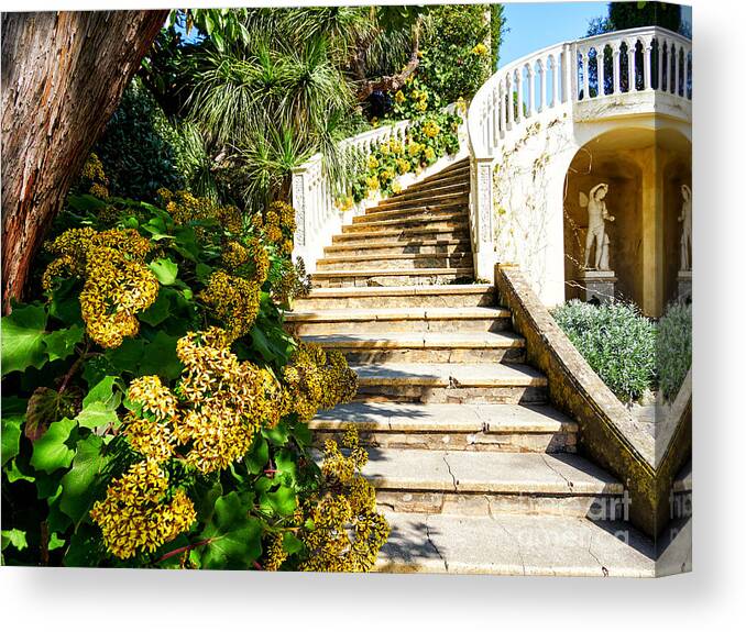 Stairs Canvas Print featuring the photograph Bienvenue by Juergen Klust