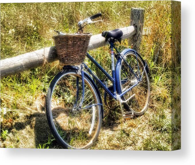 Nantucket Canvas Print featuring the photograph Bike at Nantucket Beach by Tammy Wetzel