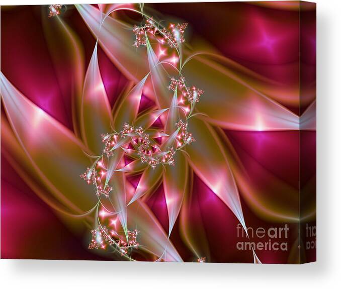 Fractal Canvas Print featuring the digital art Bird of Paradise by Lena Auxier