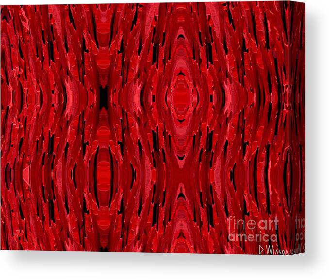 Texture Canvas Print featuring the painting Blood Revenge-mechanical- Imaginary Texture by David Winson