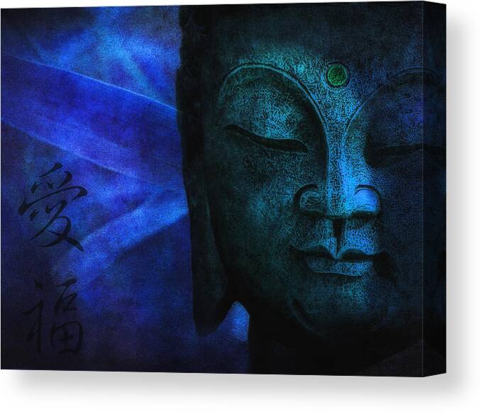 Buddha Canvas Print featuring the photograph Blue Balance by Joachim G Pinkawa