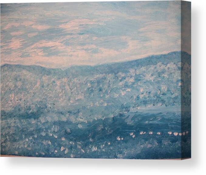 Healing Art Canvas Print featuring the painting Blue Landscape by Leonardo Vidal