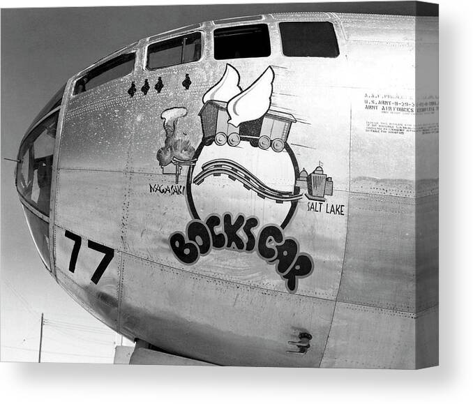 Bockscar Canvas Print featuring the photograph Bockscar Boeing B-29 Aircraft by Us Air Force/science Photo Library