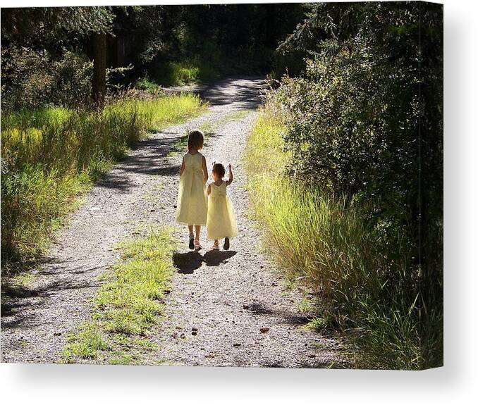 Sister Canvas Print featuring the photograph Bond between Sisters by Sheri Keith