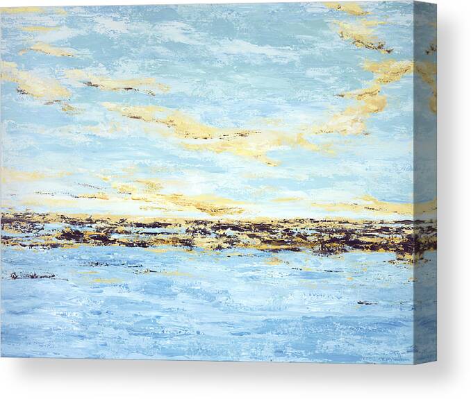 Costal Canvas Print featuring the painting Breakwater II by Tamara Nelson