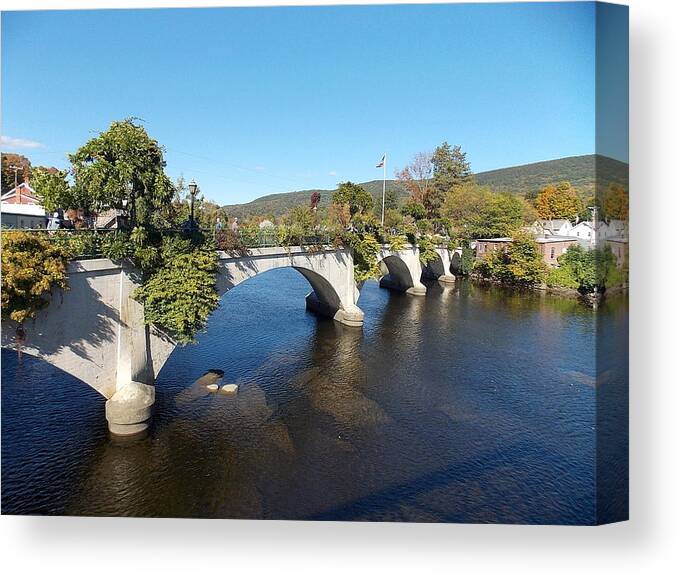 Bridge Canvas Print featuring the photograph Bridge of Flowers by Nina Kindred
