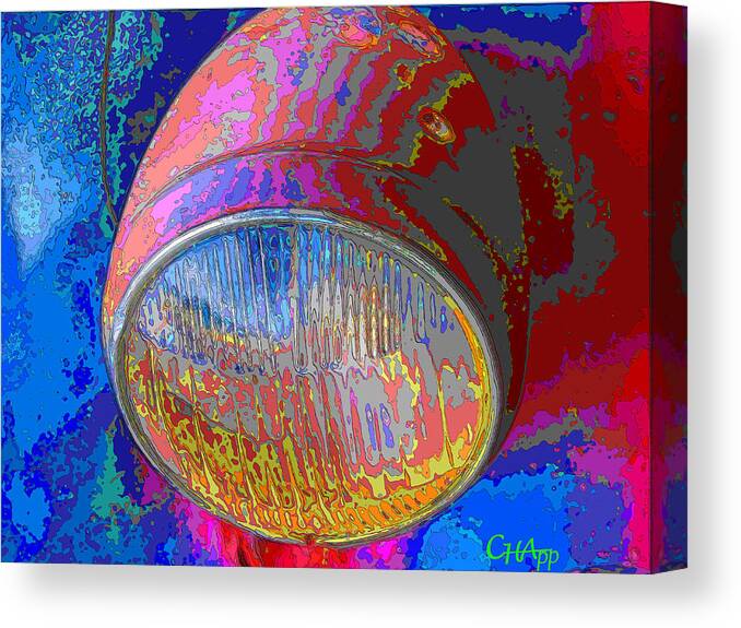 Headlight Canvas Print featuring the photograph Brilliant Headlight by C H Apperson