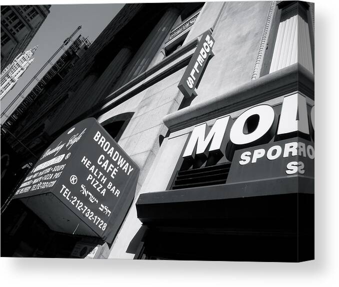 New York Canvas Print featuring the photograph Broadway Cafe by Paul Foutz