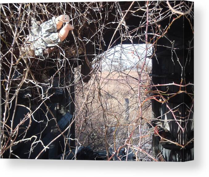 Abstract Canvas Print featuring the photograph Broken Home Broken Dreams by Robert Nickologianis