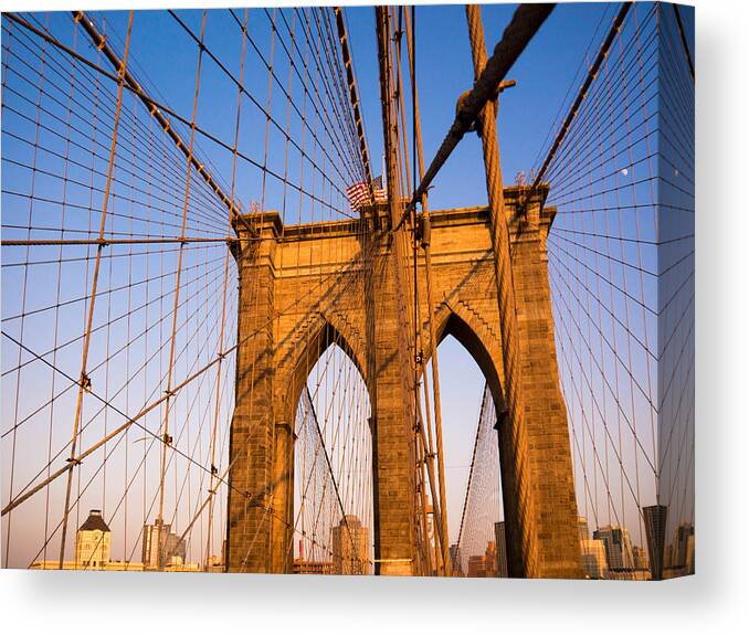 New York City Canvas Print featuring the photograph Brooklyn Bridge by Shohei Takada