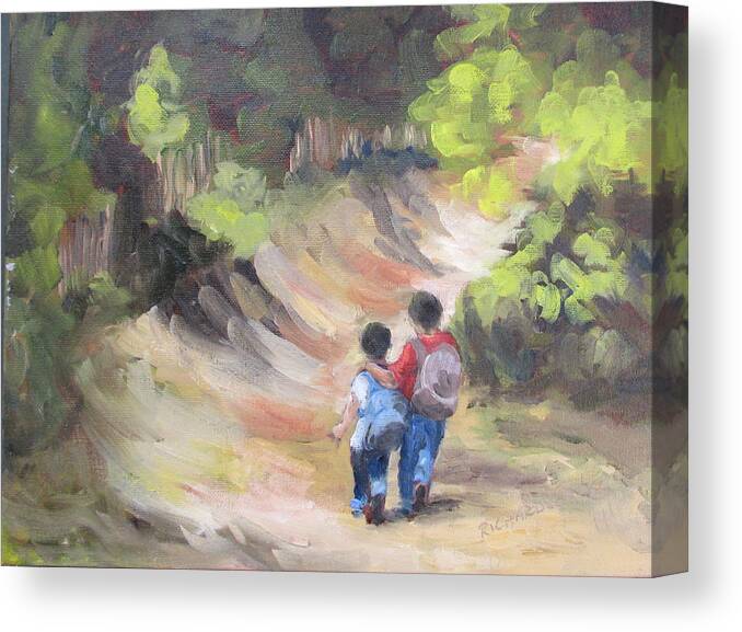 Brother Canvas Print featuring the painting Brotherly Love by Susan Richardson