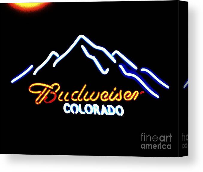  Canvas Print featuring the photograph Budweiser in Colorado by Kelly Awad
