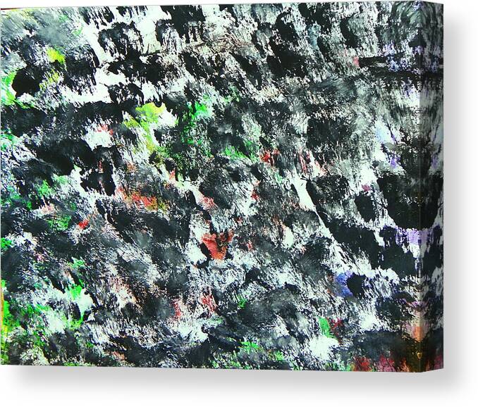 Abstract Canvas Print featuring the painting Buffalo Stampede by Judith Redman