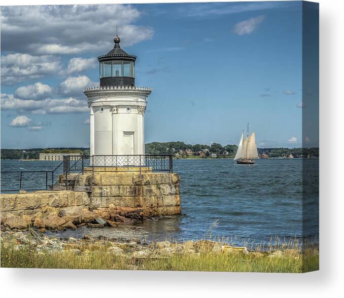 Maine Canvas Print featuring the photograph Bug Light by Jane Luxton