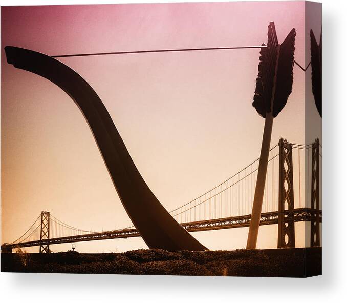 Oakland Bay Bridge Canvas Print featuring the photograph Bulls Eye by Jessica Levant