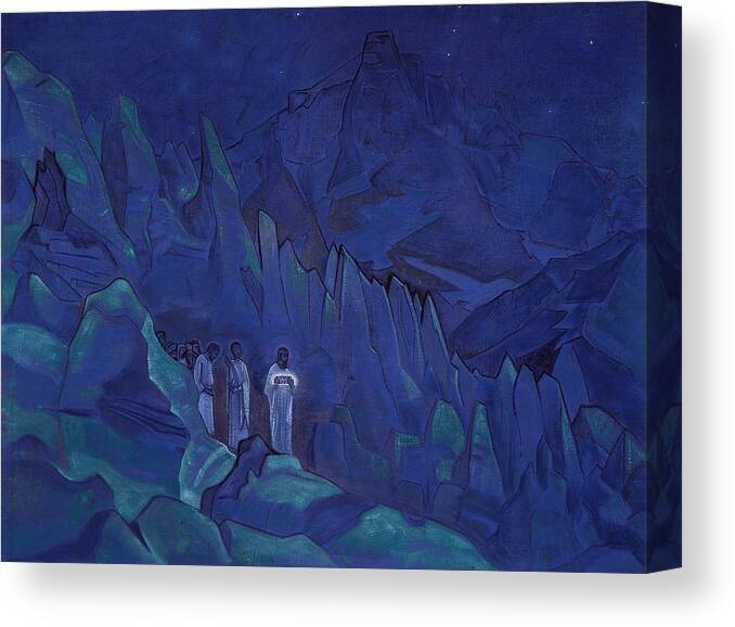 1924 Canvas Print featuring the painting Burning of Darkness by Nicholas Roerich