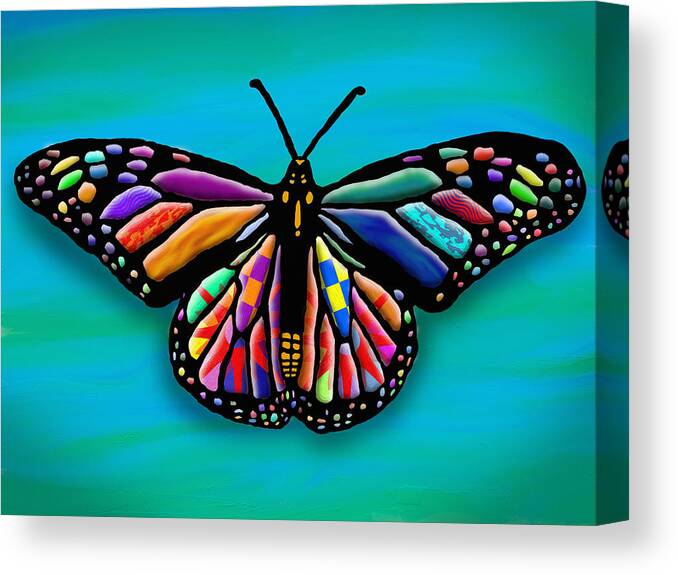 Butterfly Canvas Print featuring the digital art Butterfly Art by Prince Andre Faubert