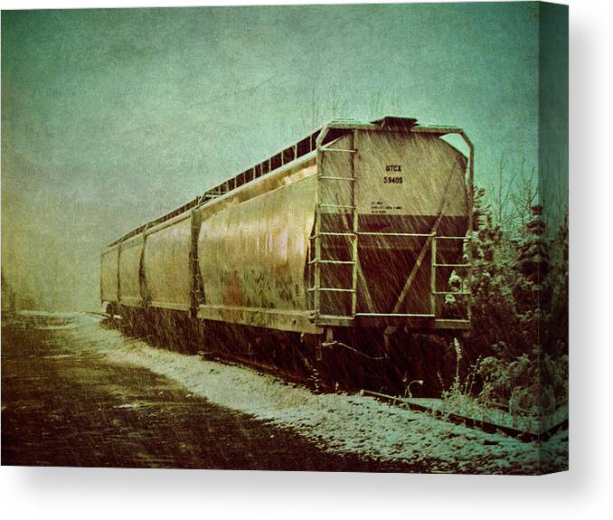 Train Canvas Print featuring the photograph By the Tracks by Jessica Brawley