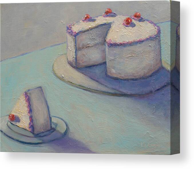 Cake Canvas Print featuring the painting Cake by Kerima Swain