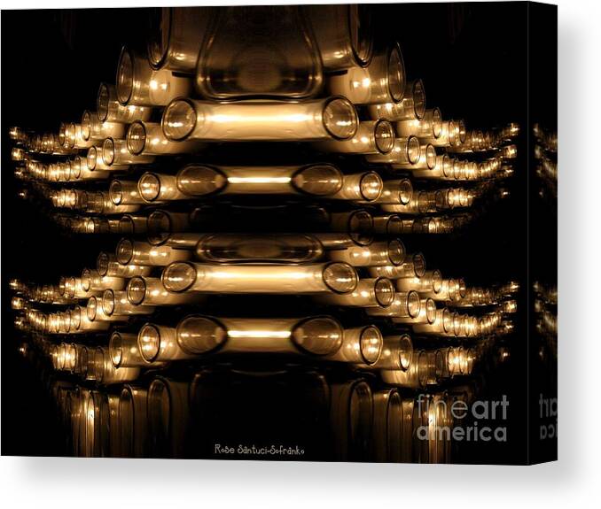 Candle Canvas Print featuring the photograph Candle Abstract 4 by Rose Santuci-Sofranko