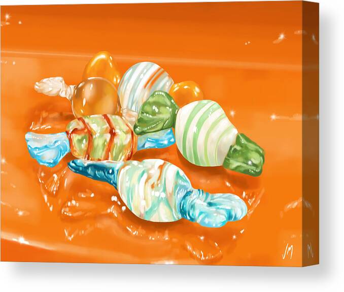 Digital Canvas Print featuring the painting Candy by Veronica Minozzi