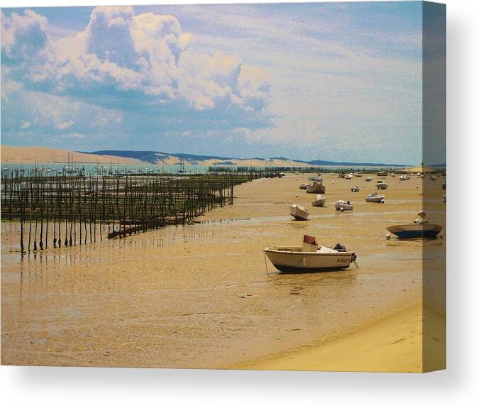 Cap Ferret Canvas Print featuring the photograph Cap Ferret beach by Dany Lison