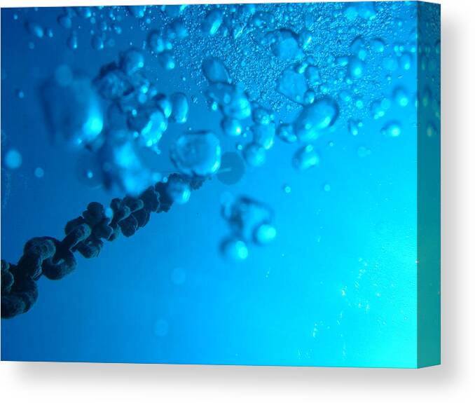 Hawaii Canvas Print featuring the photograph Chained Bubbles by Mim White