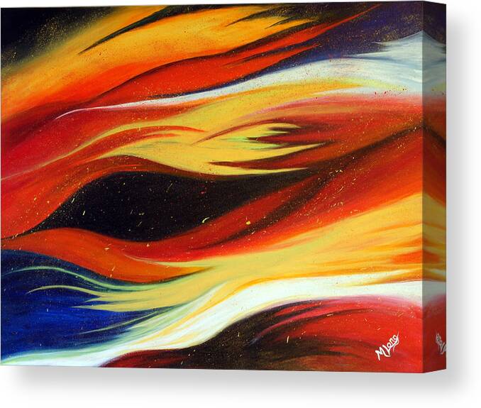 Abstract Canvas Print featuring the painting Charybdis by Michelle Joseph-Long