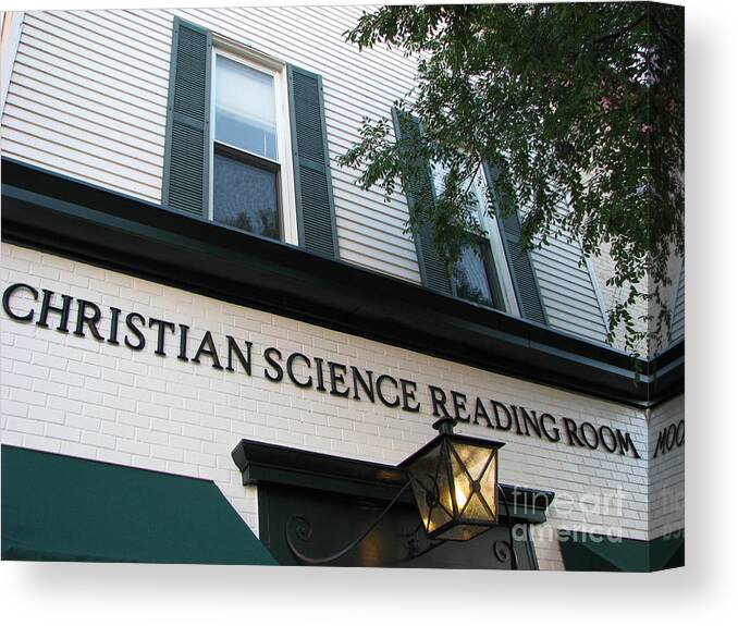 Christian Science Reading Room Canvas Print featuring the photograph Christian Science Reading Room by Michael Krek