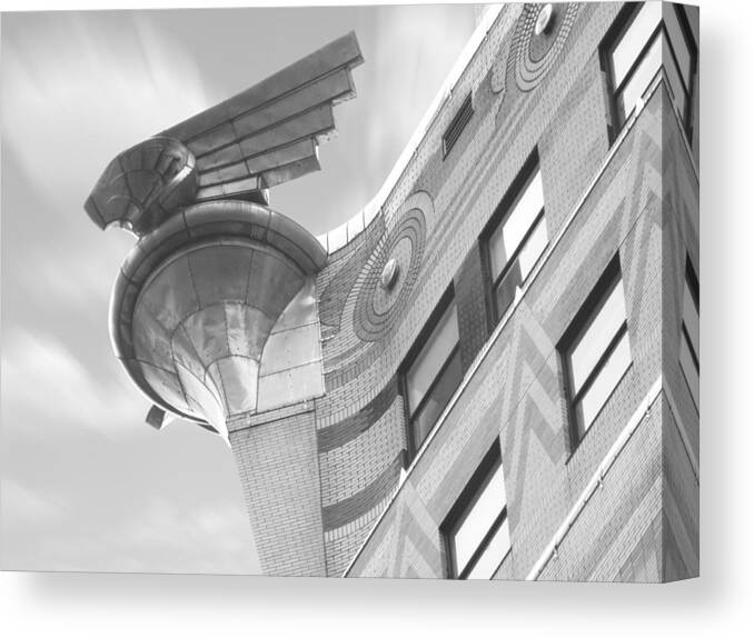 Vintage Architecture Canvas Print featuring the photograph Chrysler Building 4 by Mike McGlothlen