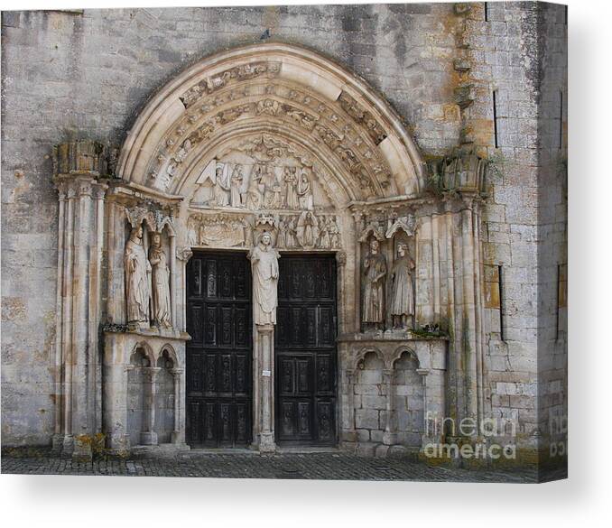 Church Canvas Print featuring the photograph Church Entrance - St Thibault by Christiane Schulze Art And Photography