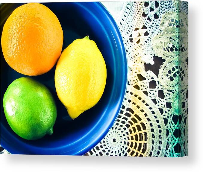 Lemon Canvas Print featuring the photograph Citrus by Colleen Kammerer