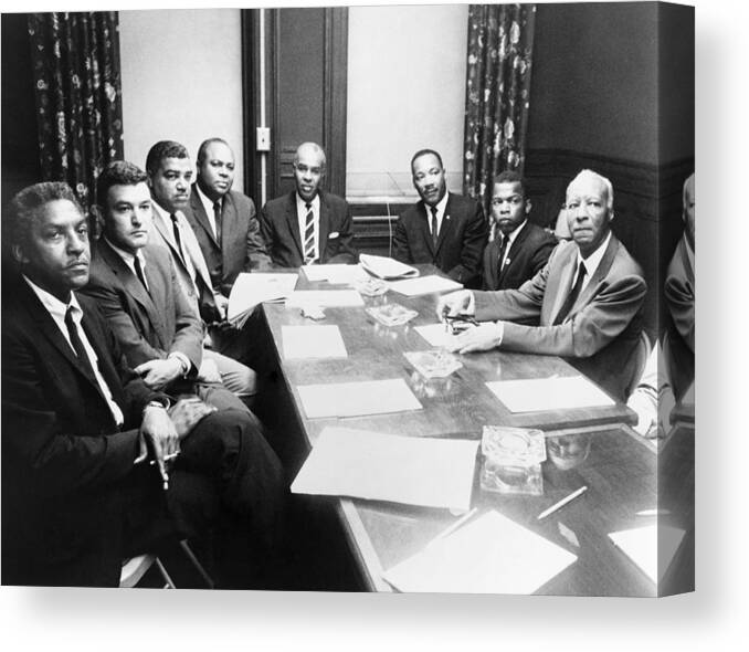 1964 Canvas Print featuring the photograph Civil Rights Leaders, 1964 by Granger