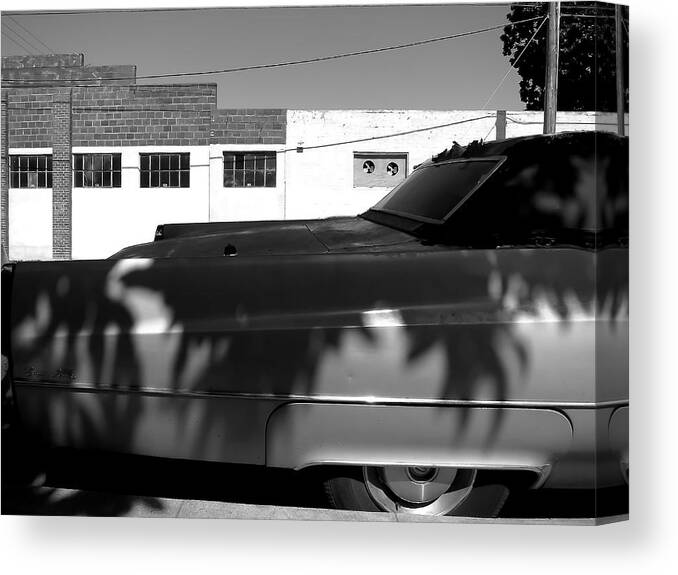 Shadow Canvas Print featuring the photograph Claws on the Coupe deVille by Paul Foutz