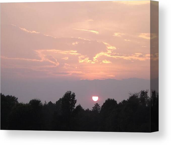 Sunset Canvas Print featuring the photograph Clemmons Sunset by Bill TALICH