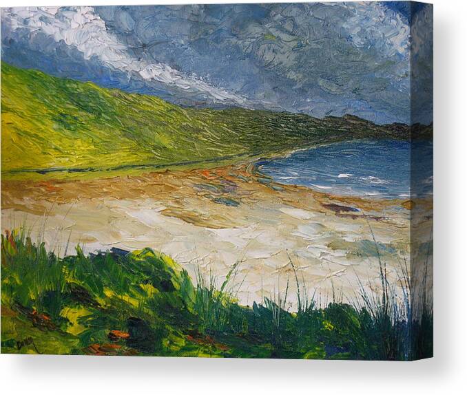 Ireland Canvas Print featuring the painting Coastal road to Barleycove by Conor Murphy