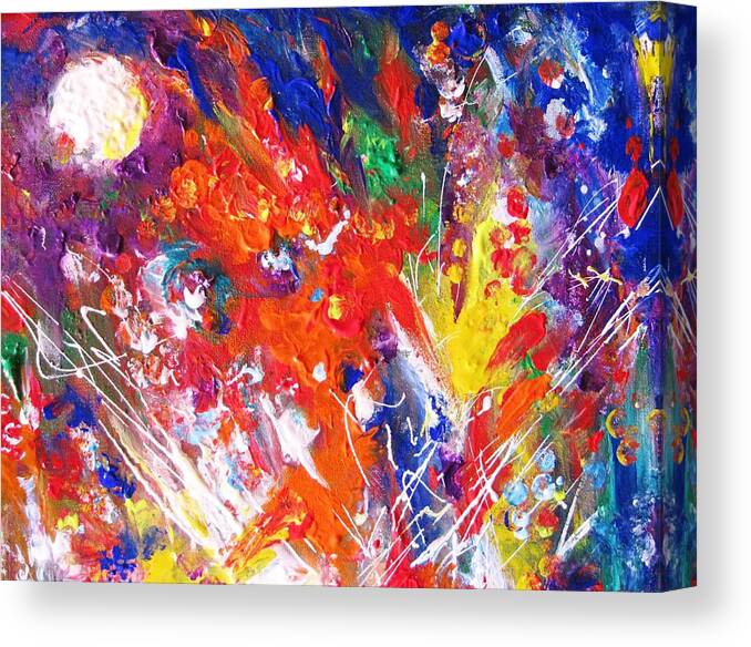 Healing Energy Spiritual Contemporary Art Canvas Print featuring the painting Colors 18-4 by Helen Kagan