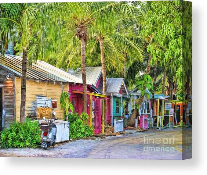 Colorful Canvas Print featuring the photograph Lazy Way Lane by Peggy Hughes