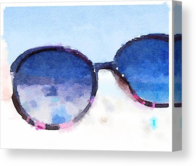 Sunglasses Canvas Print featuring the digital art Cool Shades by Shannon Grissom