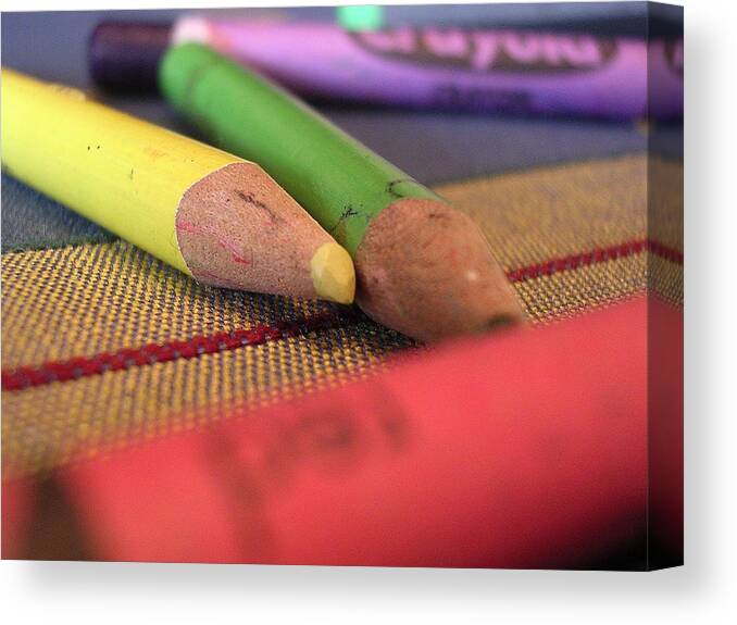 Colors Canvas Print featuring the photograph Crayon by Gabriele Zucchella