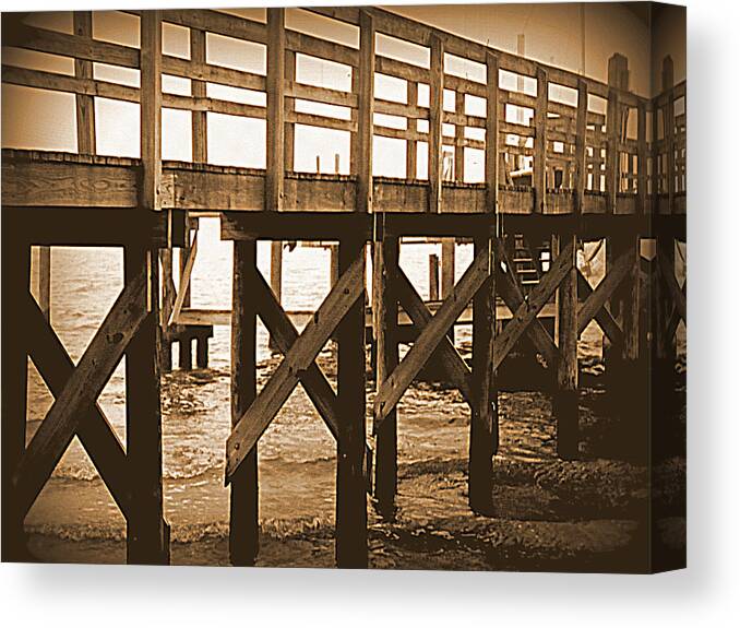 Boardwalk Canvas Print featuring the photograph Crisscross by Sheri McLeroy