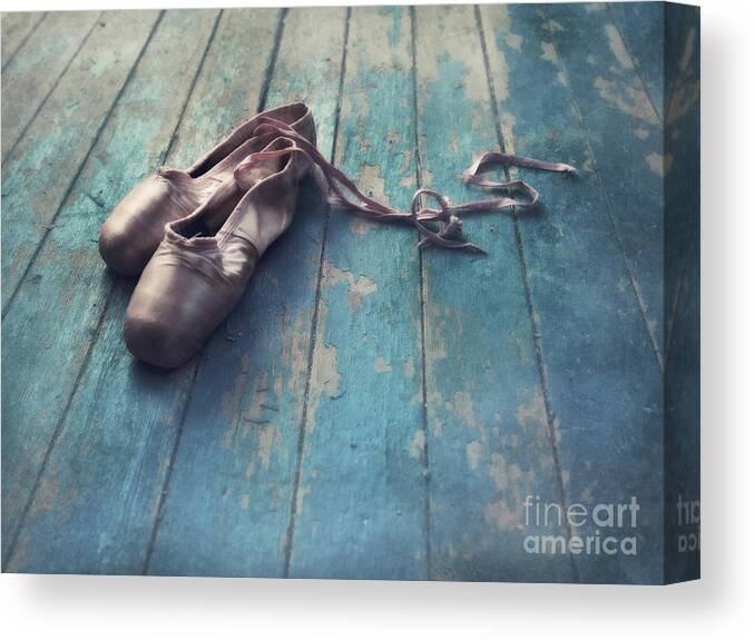 Pointe Shoe Canvas Print featuring the photograph Danced by Priska Wettstein