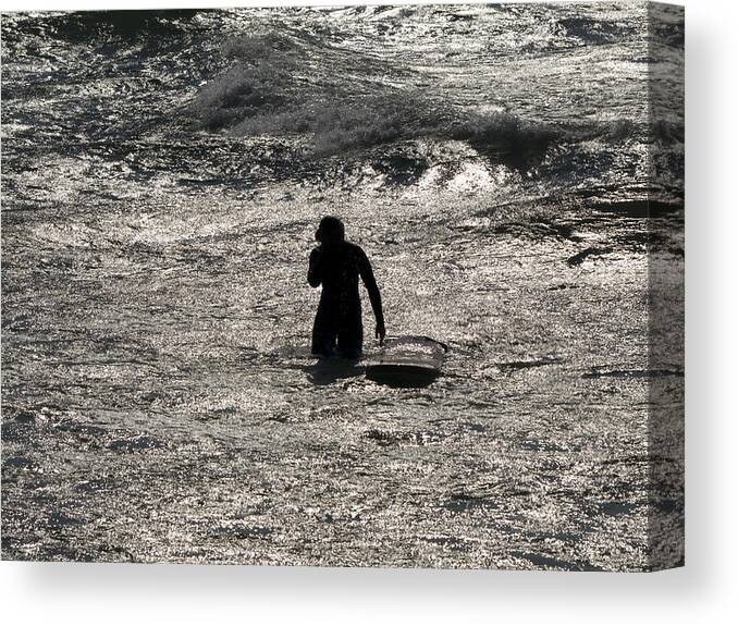 Surf Canvas Print featuring the photograph Dark Surf by Tara Lynn