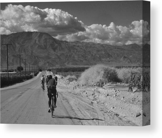 Cycling Canvas Print featuring the photograph Desert Ride by Dave Hall