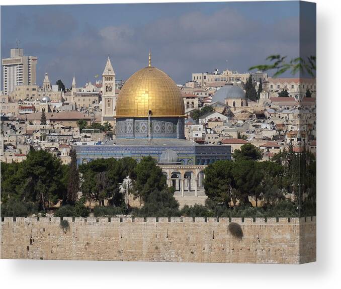 Dome On The Rock Canvas Print featuring the photograph Dome on the Rock by Karen Jane Jones
