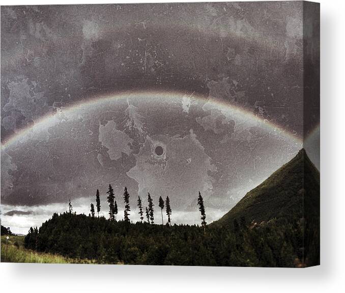 South Dakota Canvas Print featuring the photograph Double Rainbow by Patricia Januszkiewicz