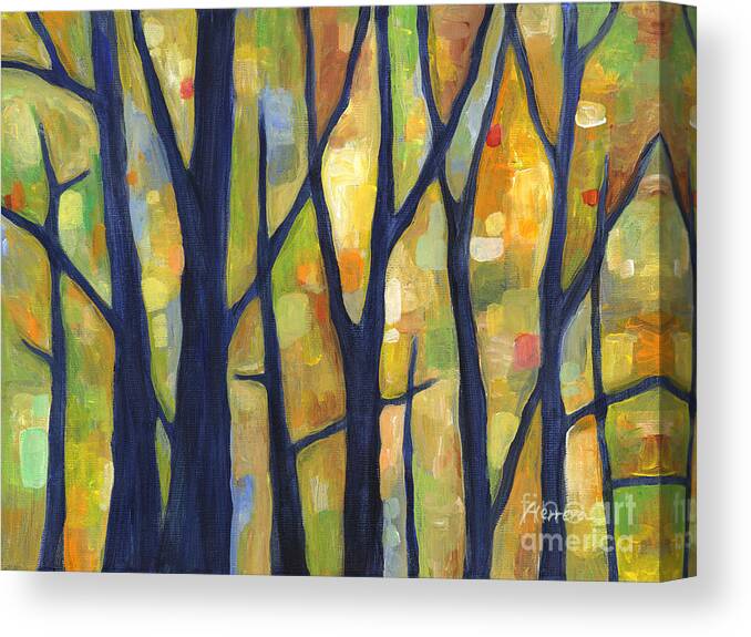 Dreaming Canvas Print featuring the painting Dreaming Trees 2 by Hailey E Herrera