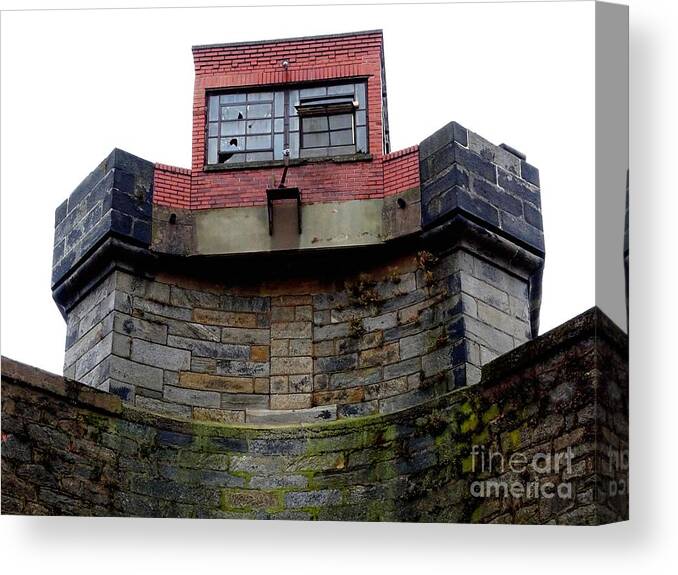 Eastern State Penitentiary Canvas Print featuring the photograph With One Eye Open by Heather Jane