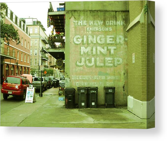 Ginger Canvas Print featuring the photograph Emerson's Ginger Mint Julep by Michael Morgan